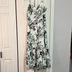 Trixxi Green Floral Maxi Dress